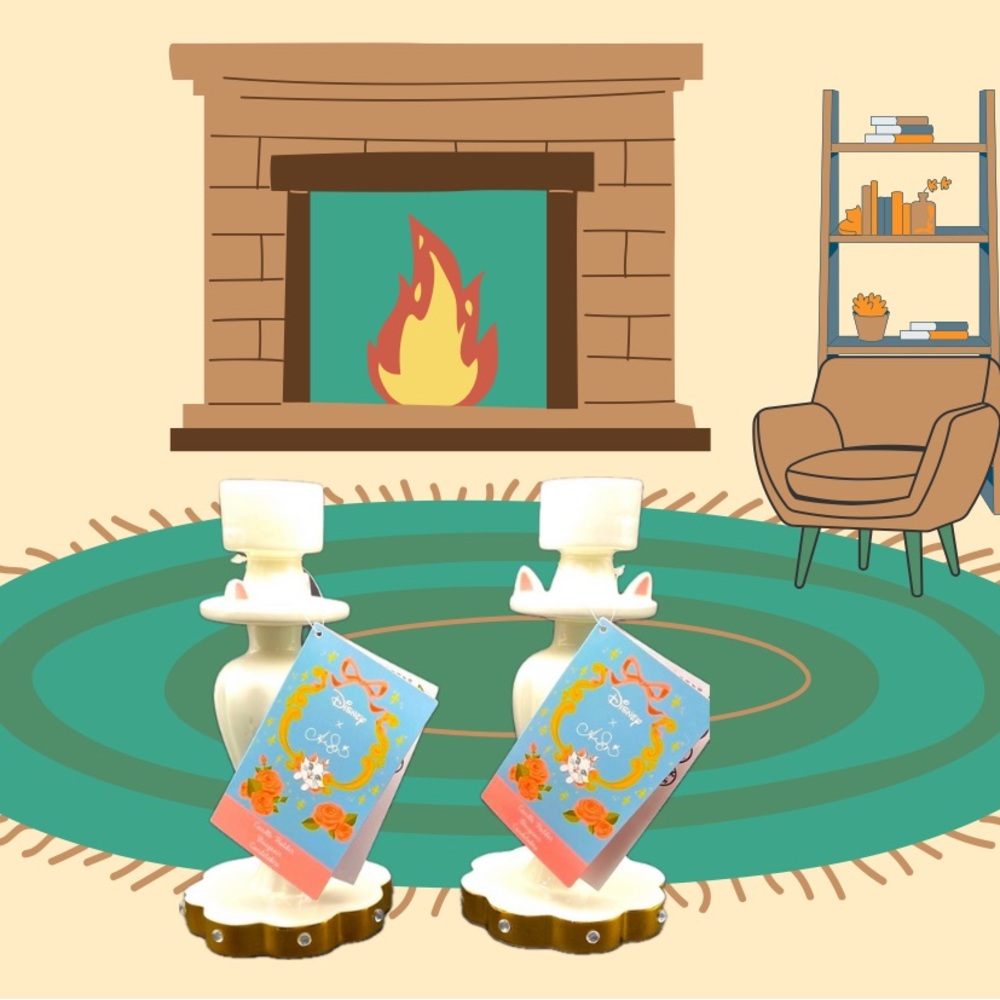 Disney x Cats White Collector Series Candle Holders By Ann Shen